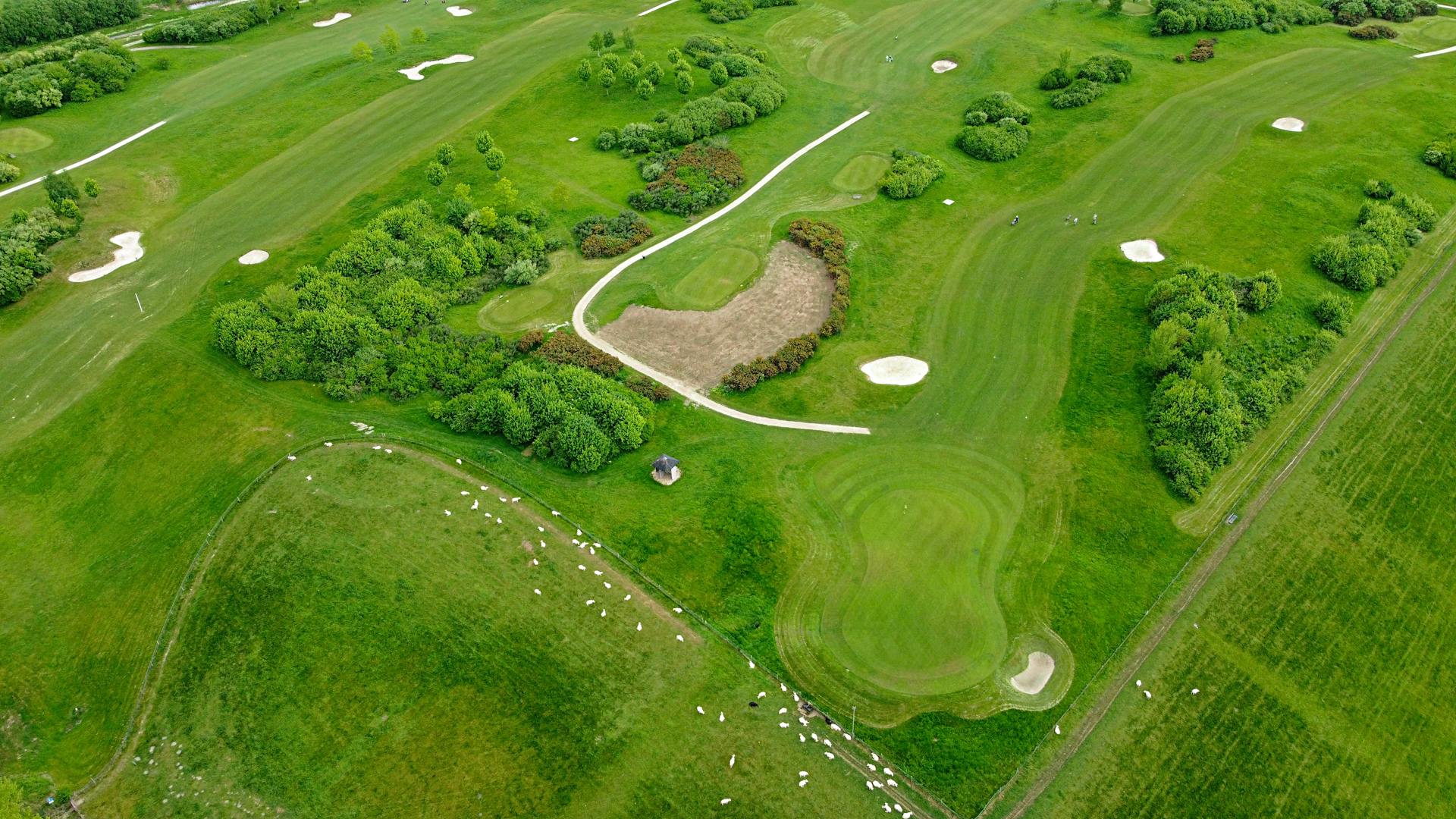 Golf course aerial view near Adare Manor
